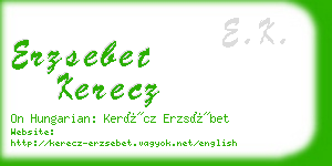 erzsebet kerecz business card